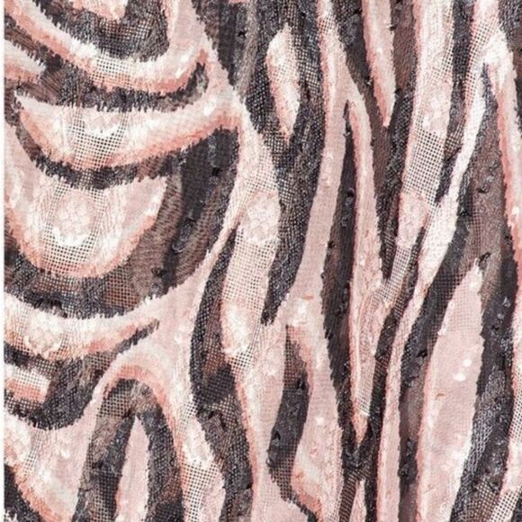 NWT Dundas X Revolve Lana Blouse in Natural Zebra Blouse XS Metallic - Picture 13 of 14